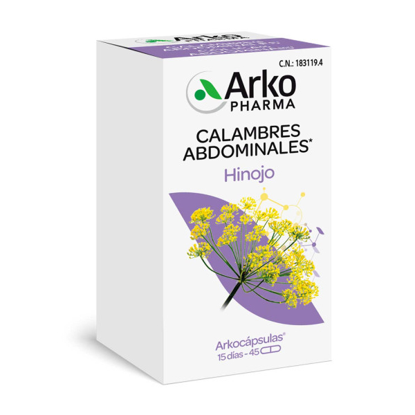 Comprar ARKOPHARMA ARKOCÁPSULAS HINOJO BIO 45 CÁPSULAS a precio online