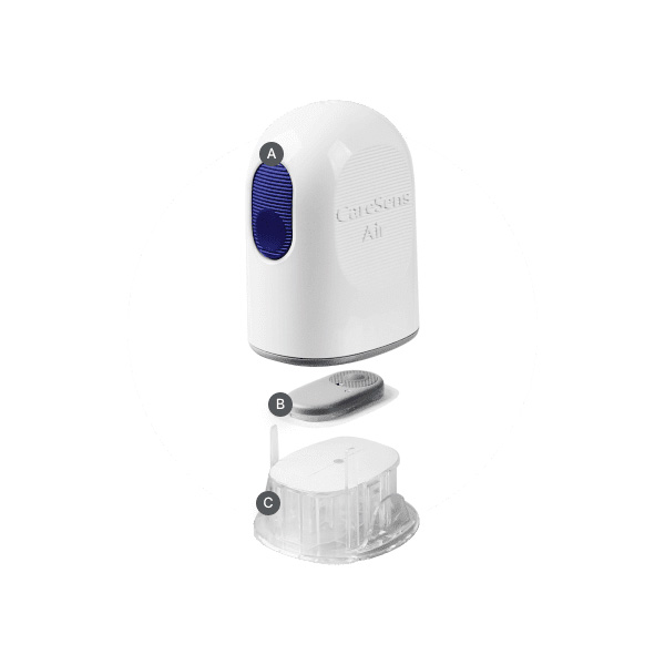 QUIES CARESENS AIR DISPOSITIVO MEDIDOR GLUCOSA SENSOR PIEL
