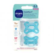 Miniatura - MAM BABY CHUPETE MAM Comfort™ SOFT SILICONA 100% 0-3M AZUL (2UDS)