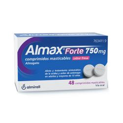 ALMAX FORTE 750MG SABOR FRESA (48 COMP.MASTICABLES)