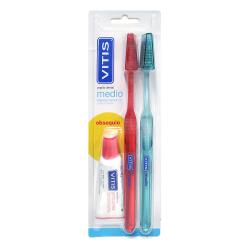 PACK CEPILLO DENTAL MEDIO DUPLO (2 UNIDADES)  