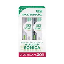 PACK DUPLO SONIC DAILY CEPILLO PILAS SUAVE BLANCO+NEGRO