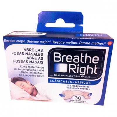 Comprar BREATHE RIGHT Tiras Nasales Clásicas Grandes (30uds) a precio online