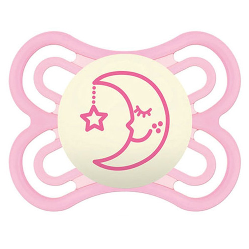 MAM Perfect Night - Chupete para bebé, pezón patentado, brilla en la  oscuridad, 0-6 meses, niña, 2 unidades (paquete de 1)